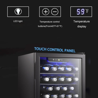 Antarctic Star 36 Bottle Wine Cooler/Cabinet Beverage Refrigerator Small Mini Wine Cellar Beer Soda Bar Fridge Quiet Operation Compressor Adjust