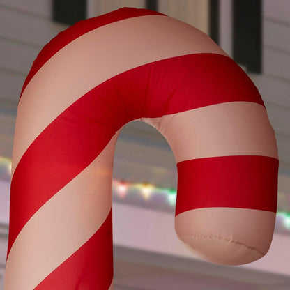 Airblown 8 Ft. Inflatable Candy Cane with Stacking Signs