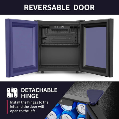Beverage Refrigerator Cooler, 126 CAN Mini Fridge with Glass Door for Soda Beer or Wine, Beverage Cooler for Home, Office