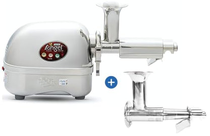 Angel Juicer Ag 5500SFH Stainless Steel Electric Juice Extractor, Sus 304 Food Grade, 3HP Grinding Force, Dual Gear Technology, 10 Year Warranty