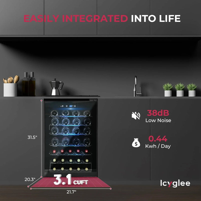Beverage Refrigerator Cooler, 126 CAN Mini Fridge with Glass Door for Soda Beer or Wine, Beverage Cooler for Home, Office