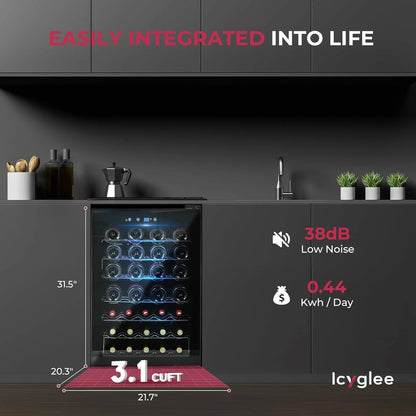Beverage Refrigerator Cooler, 126 CAN Mini Fridge with Glass Door for Soda Beer or Wine, Beverage Cooler for Home, Office