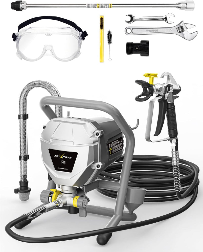 Airless Paint Sprayer, 2024 Version, High Efficiency, Thinning-Free, Minimal Overspray, for Home Exterior and House Interior Diy Painting Projects