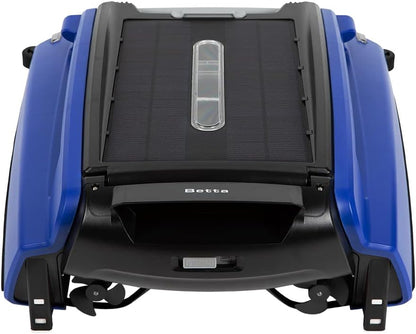 Betta Se Solar Powered Automatic Robotic Pool Surface Skimmer Cleaner with 30-Hour Continuous Cleaning Battery Power and Re-Engineered Twin Salt