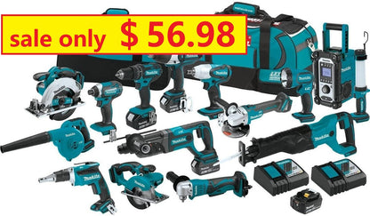 The Latest 15 Tool Combination Kit with Charger