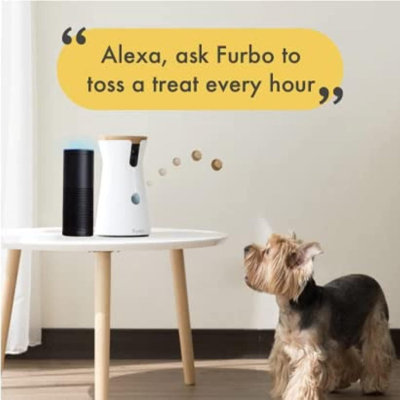 360 Degree Cat Camera, See Your Cat from Anywhere, Rotating 360 Degree Cat Tracking, Treat Toss, Color HD Night Vision, 2-Way Audio