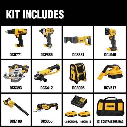20V MAX 10-Tool Combo Kit DCK1020D2 with Batteries and Charger