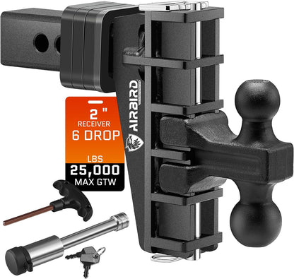 Adjustable Trailer Hitch Fits 2-Inch Receiver