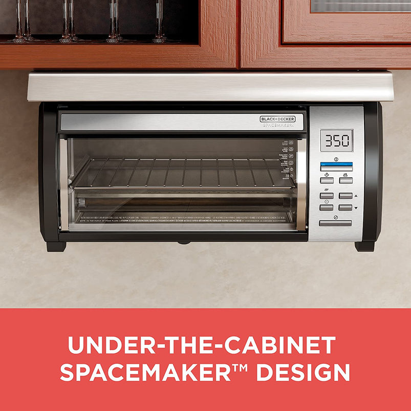 Spacemaker Under-Counter Toaster Oven, Black/Stainless Steel, TROS1000D, 2025