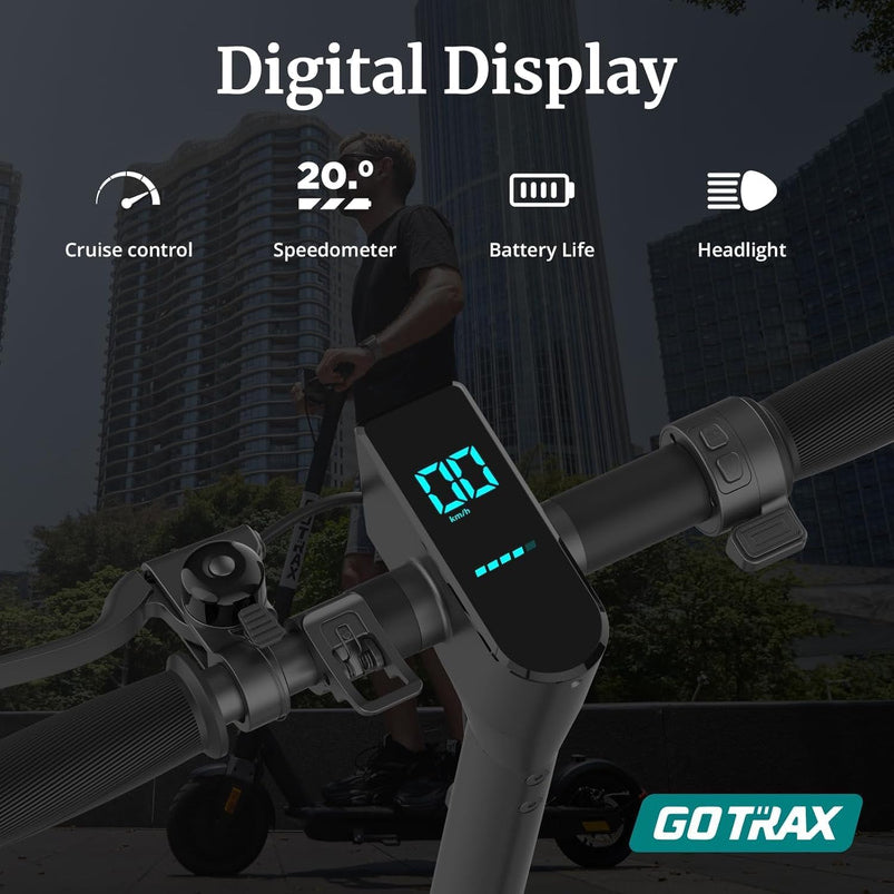 Adult Electric Scooter, 8.5 Inch Pneumatic Tires, MAX Range 14/18 Miles, MAX Speed 15.5/18 MPH, Powered by 300 Watt Motor