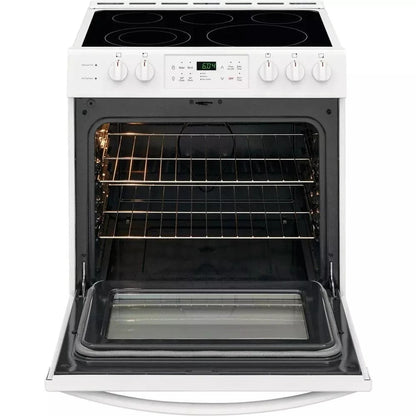 30 In. 5.0 Cu. Ft. Single Oven, White with Nvs Black Glass