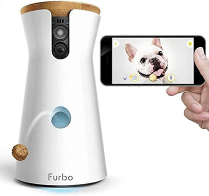 360 Degree Cat Camera, See Your Cat from Anywhere, Rotating 360 Degree Cat Tracking, Treat Toss, Color HD Night Vision, 2-Way Audio