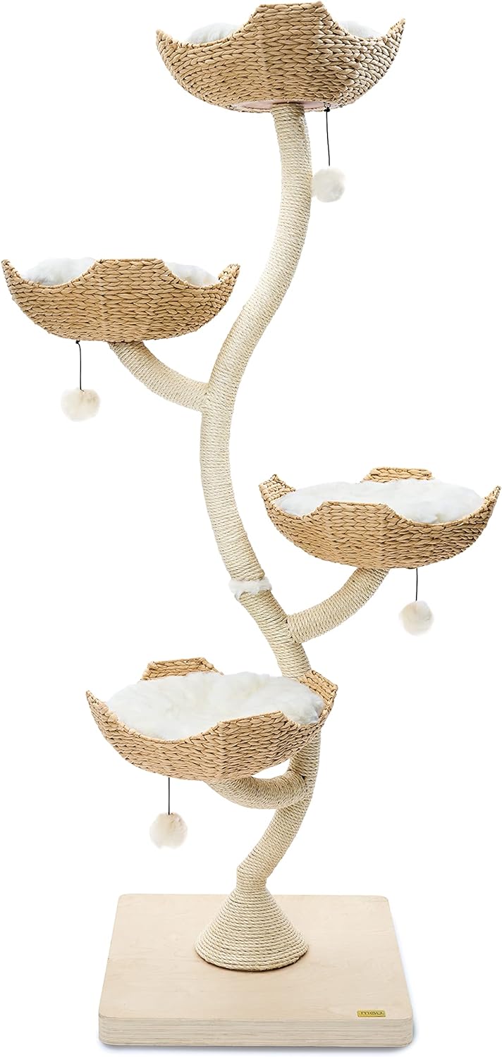 73" Tall Modern Cat Tree Scratching Tower for Large Cats, Scratching Post Condo, Cat Tower for Multiple Cats, Cat Gifts by Mau Lifestyle