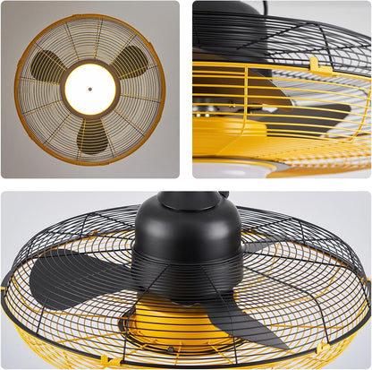 21 in Outdoor Ceiling Fan with Light, Plug in Ceiling Fan with Remote, Gazebo Fans Outdoor Hanging for Patios Waterproof