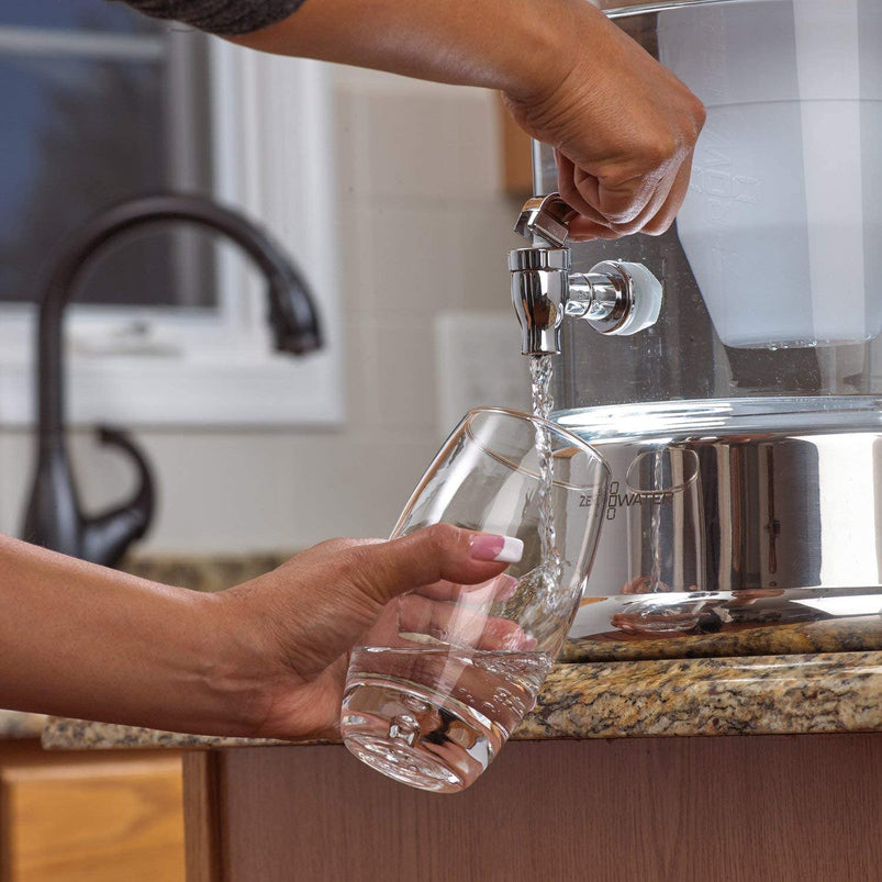 40 Cup Ready-Pour Glass Dispenser BPA-Free with Free Water Quality Meter Nsf Certified
