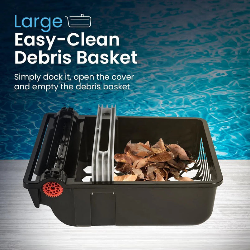 Betta Se Solar Powered Automatic Robotic Pool Surface Skimmer Cleaner with 30-Hour Continuous Cleaning Battery Power and Re-Engineered Twin Salt