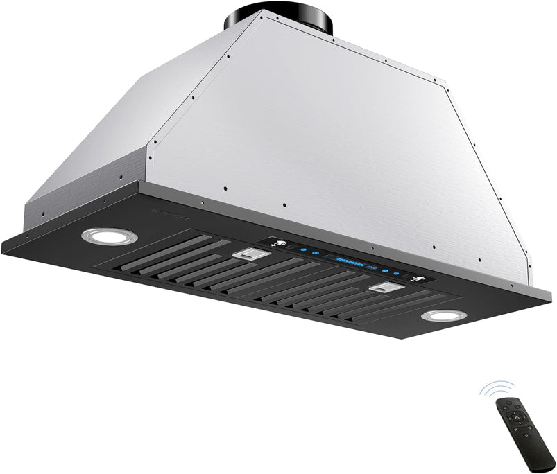 30 Inch Built-in/Insert Range Hood 900 CFM, Ducted/Ductless Convertible Duct