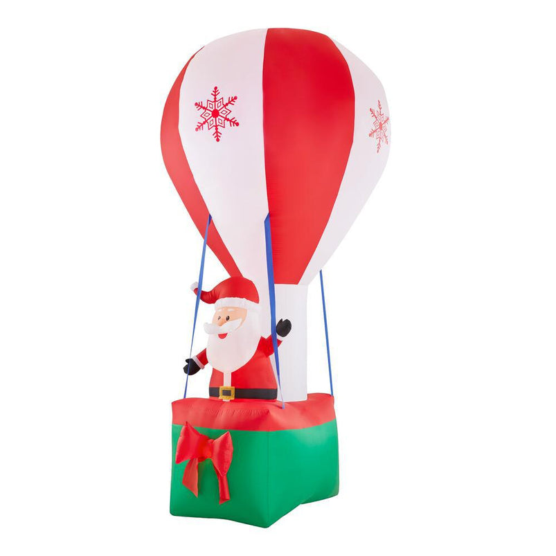 Airblown 12 Ft. Inflatable Santa in Hot Air Balloon with Northern Sky Light Show