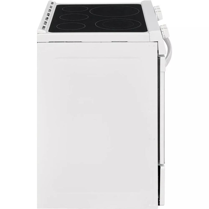 30 In. 5.0 Cu. Ft. Single Oven, White with Nvs Black Glass