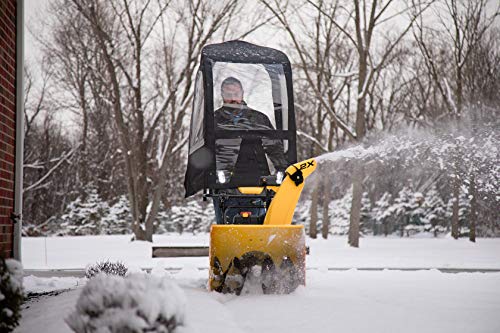 Deluxe Universal Snow Thrower Cab, Black, Fits Most Two and Three-Stage Snow Blowers, Includes Storage Pouch and Reflective Fabric
