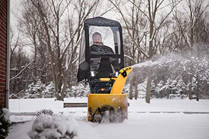 Deluxe Universal Snow Thrower Cab, Black, Fits Most Two and Three-Stage Snow Blowers, Includes Storage Pouch and Reflective Fabric