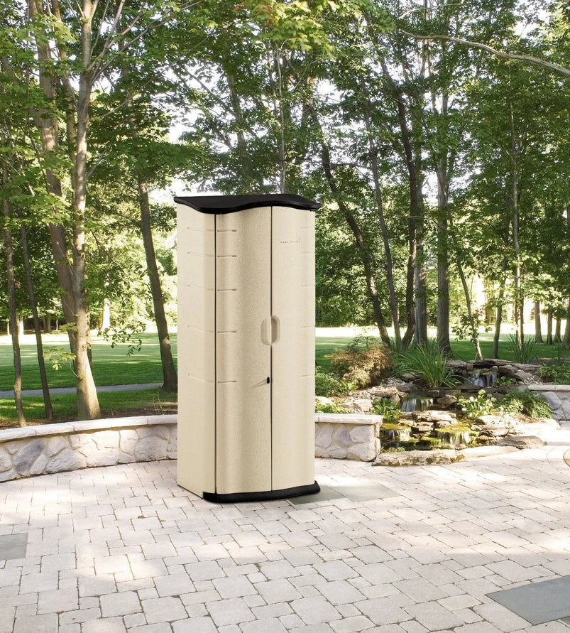 Rubbermaid Vertical Resin Weather Resistant Outdoor Storage Shed