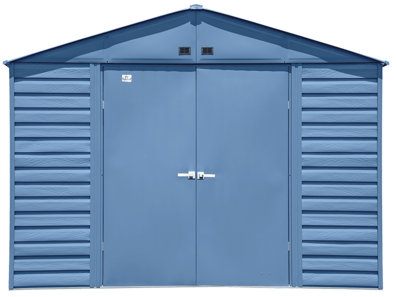 Arrow Select Steel Storage Shed, 10x14, Blue Grey