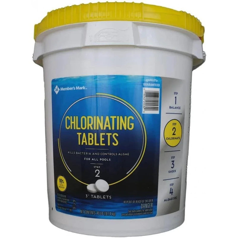 Members Mark Chlorinating Tablets 40LB 3 in Tablets