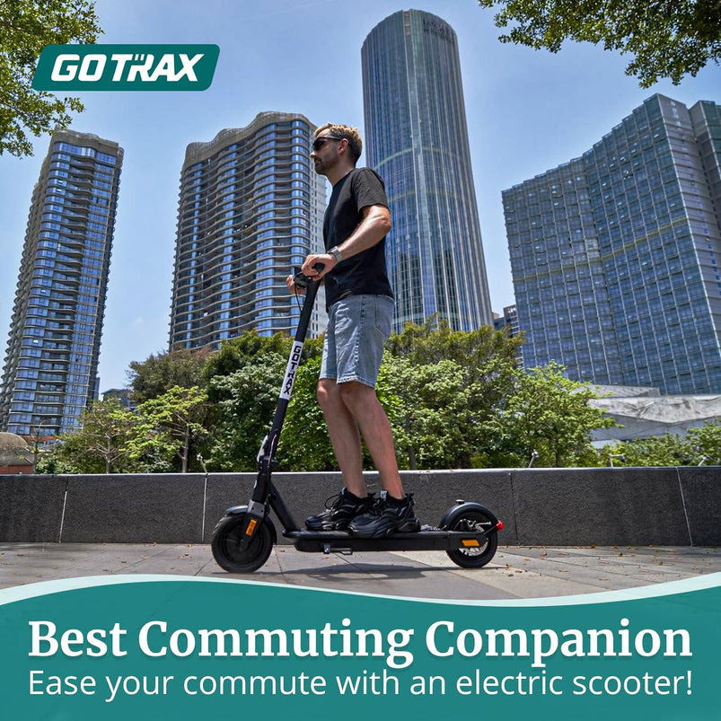 Adult Electric Scooter, 8.5 Inch Pneumatic Tires, MAX Range 14/18 Miles, MAX Speed 15.5/18 MPH, Powered by 300 Watt Motor