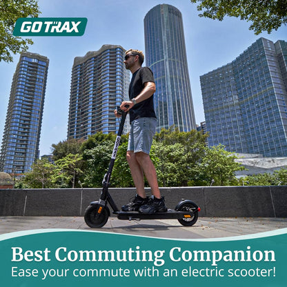 Adult Electric Scooter, 8.5 Inch Pneumatic Tires, MAX Range 14/18 Miles, MAX Speed 15.5/18 MPH, Powered by 300 Watt Motor