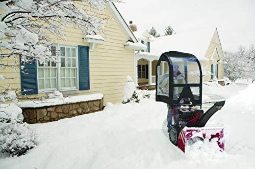 Deluxe Universal Snow Thrower Cab, Black, Fits Most Two and Three-Stage Snow Blowers, Includes Storage Pouch and Reflective Fabric
