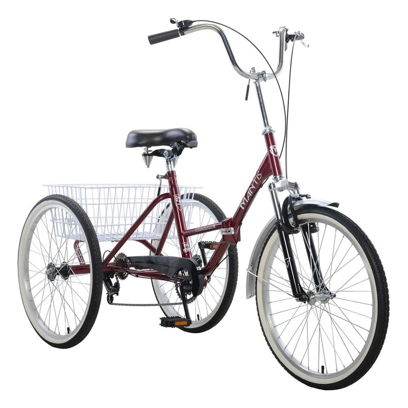 Adult Mantis Tri-Rad Folding 24 in 6-Speed Tricycle