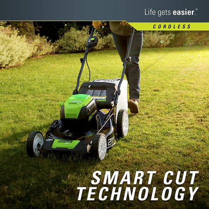 21-Inch 80V Lawn Mower, 2 2Ah Batteries and Charger Included GLM801601