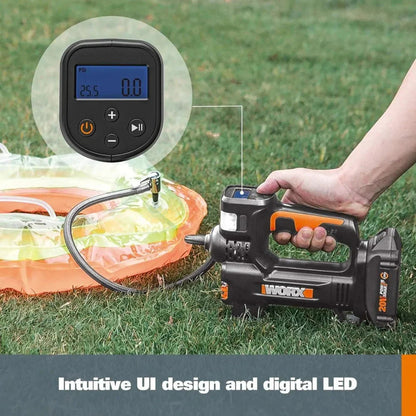 20V MAX Cordless Multi-Function Air Pump Inflator 1 x 2.0Ah Battery and 1 x Charger Included, Black