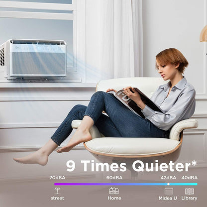 U-Shaped Inverter Window Air Conditioner 12, 000BTU with Open Window Flexibility, Robust Installation, Extreme Quiet, 35% Energy Saving, Smart Control