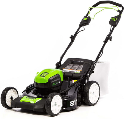 80V Cordless 21 in Self-Propelled Brushless Lawn Mower, Greenworks
