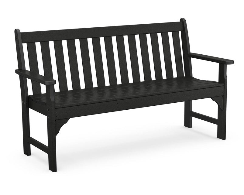 5 Ft Vineyard Outdoor Bench, in Black
