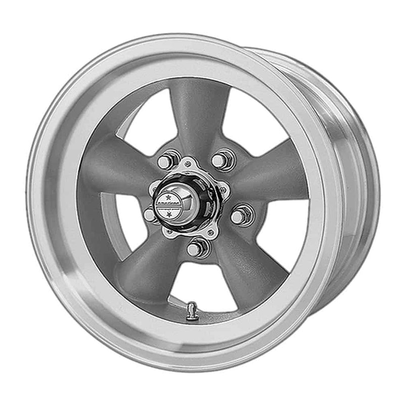 American Racing Vintage VN105 Torq Thrust D VN105D 15X8.5 5X4.5 Gray Mach-LP -25MM