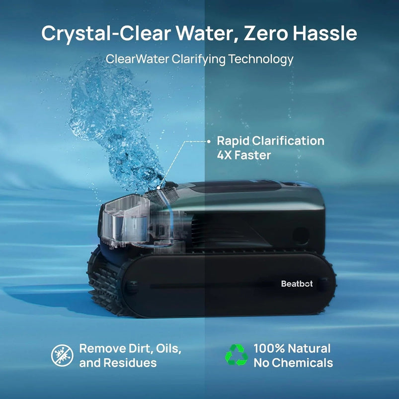 Beatbot Aquasense 2 Pro Cordless Pool Vacuum Robot, Unmatched 5-in-1 Cleaning, Surface Parking, Skims Water Surface with App Control