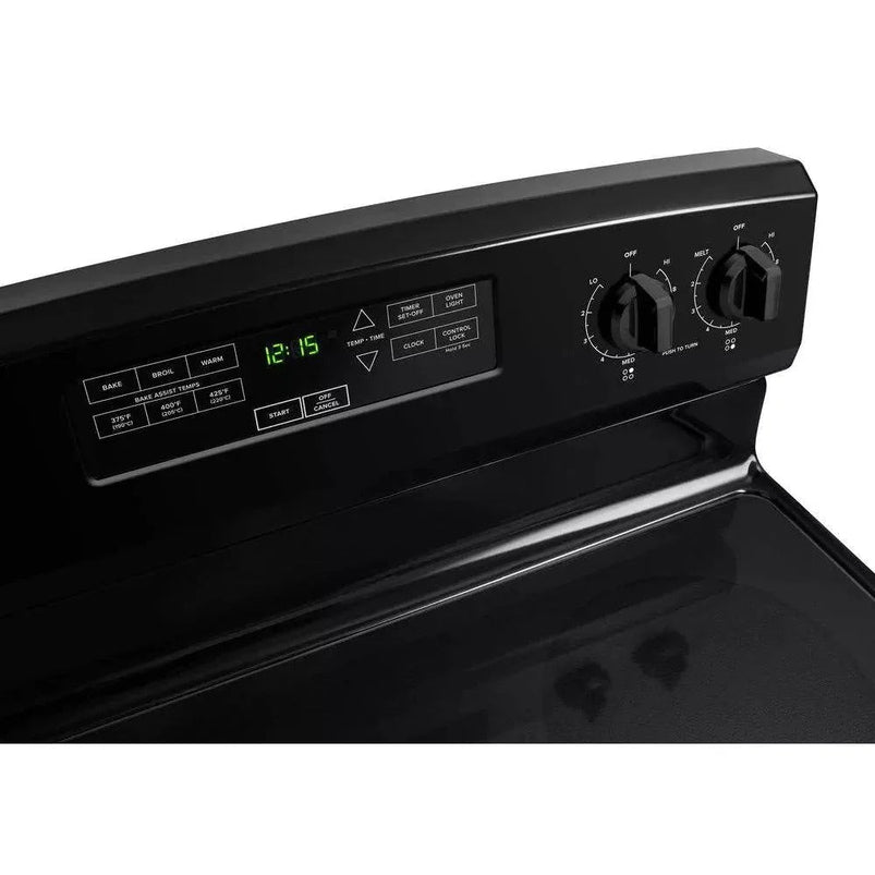 4.8 Cu. Ft. Electric Range in Stainless Steel Black