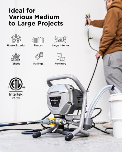 Airless Paint Sprayer, 2024 Version, High Efficiency, Thinning-Free, Minimal Overspray, for Home Exterior and House Interior Diy Painting Projects