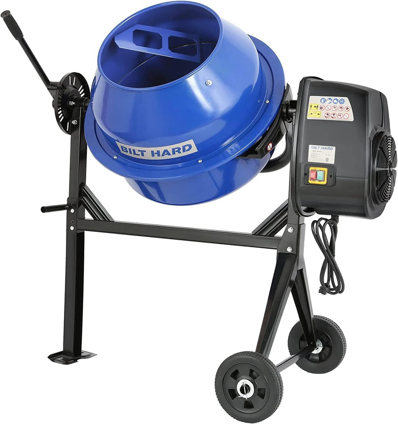 Bilt Hard 4 Cu. Ft. Electric Cement Mixer, 550W, Portable