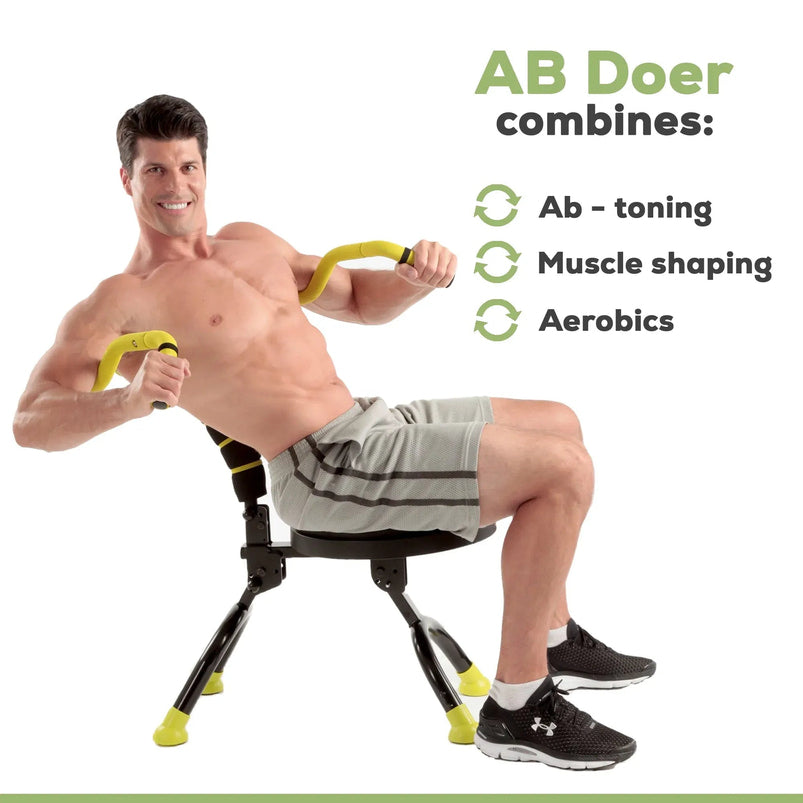 Ab Doer 360 Fitness System with 6 Pack Back Roller Provides an Abdominal and Total Body Workout with Aerobics to Burn Calories and Work Muscles