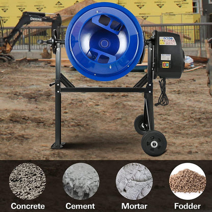 Bilt Hard 4 Cu. Ft. Electric Cement Mixer, 550W, Portable