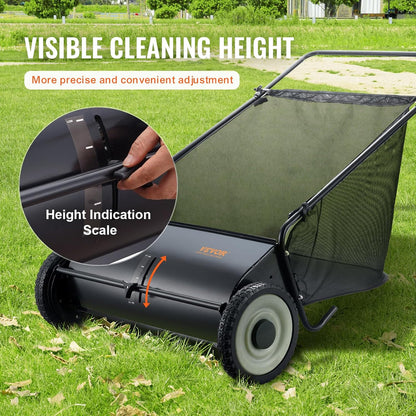 Heavy Duty Steel 26 Inch Collector Push Lawn Sweeper, 2025