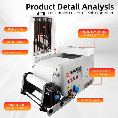 A3 Economic Automatic Dtf Powder Shaker and Dryer Machine 13.4in 340mm