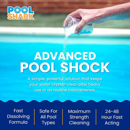 68% Calcium Hypochlorite Pool Shock for Swimming Pools, Chlorine Granules Swimming Pool Shock 50 Lbs Bucket