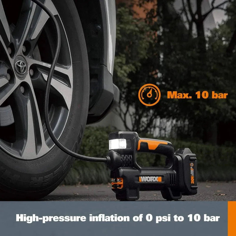 20V MAX Cordless Multi-Function Air Pump Inflator 1 x 2.0Ah Battery and 1 x Charger Included, Black