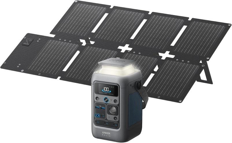 Anker Power Bank Station Solix C300 DC 90, 000mAh, 288Wh, Portable Power Station, 300W Solar Generator, LiFePO4 Battery, Generators