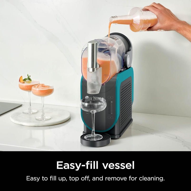 Slushi with Rapidchill Technology, 88 oz. Frozen Drink and Slushie Machine, 5 Preset Programs, Margaritas, Frappes, Premium Accents, Black, FS301